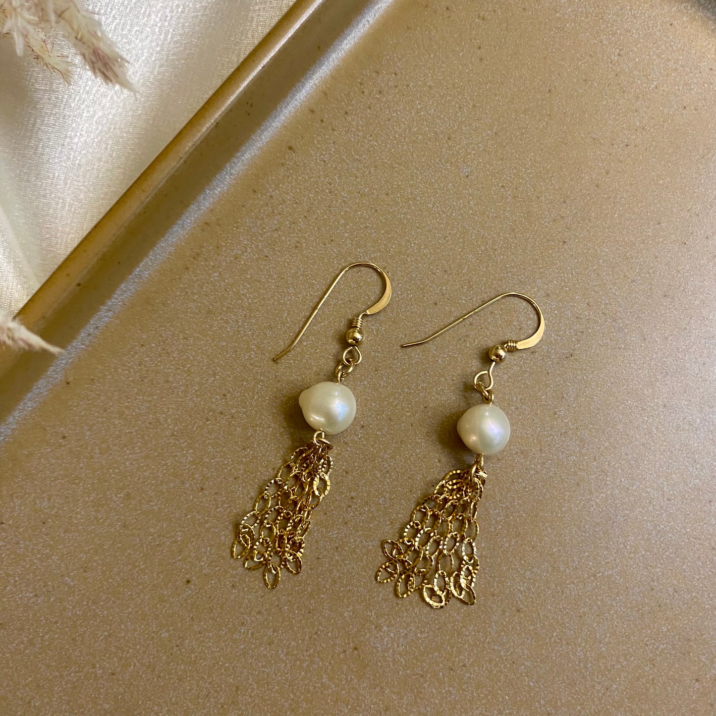 Golden Cascade Earrings