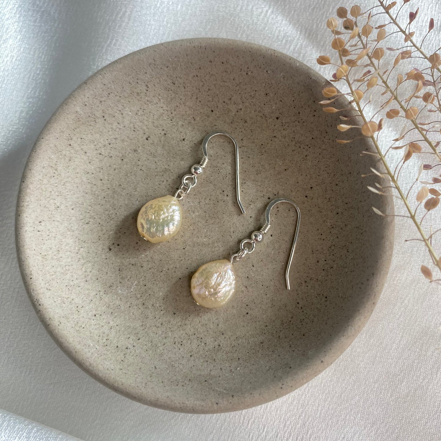 Baroque Breeze Earrings - Silver