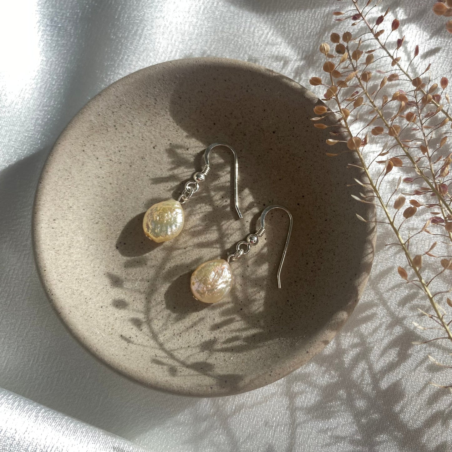 Baroque Breeze Earrings - Silver