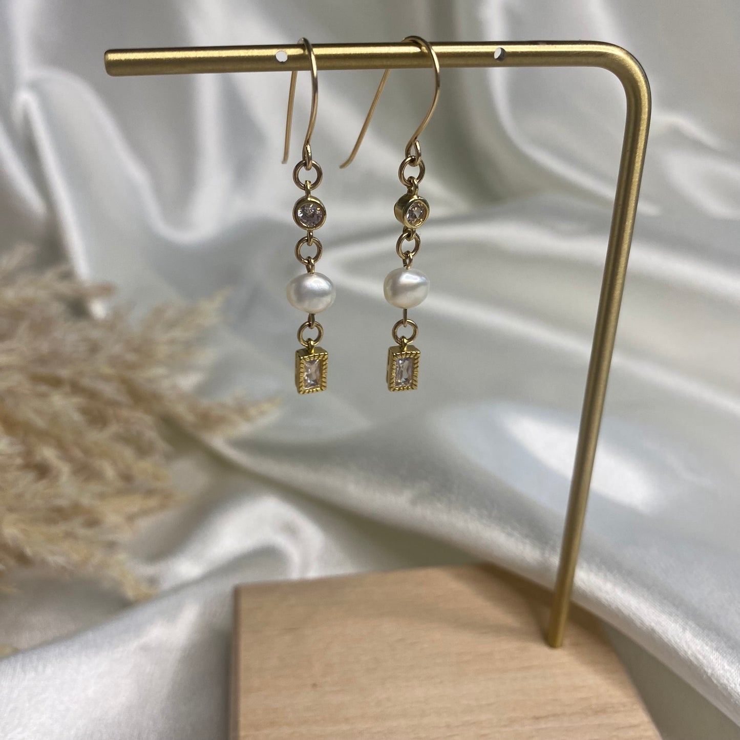 Pearls & Gold filled charms Earrings