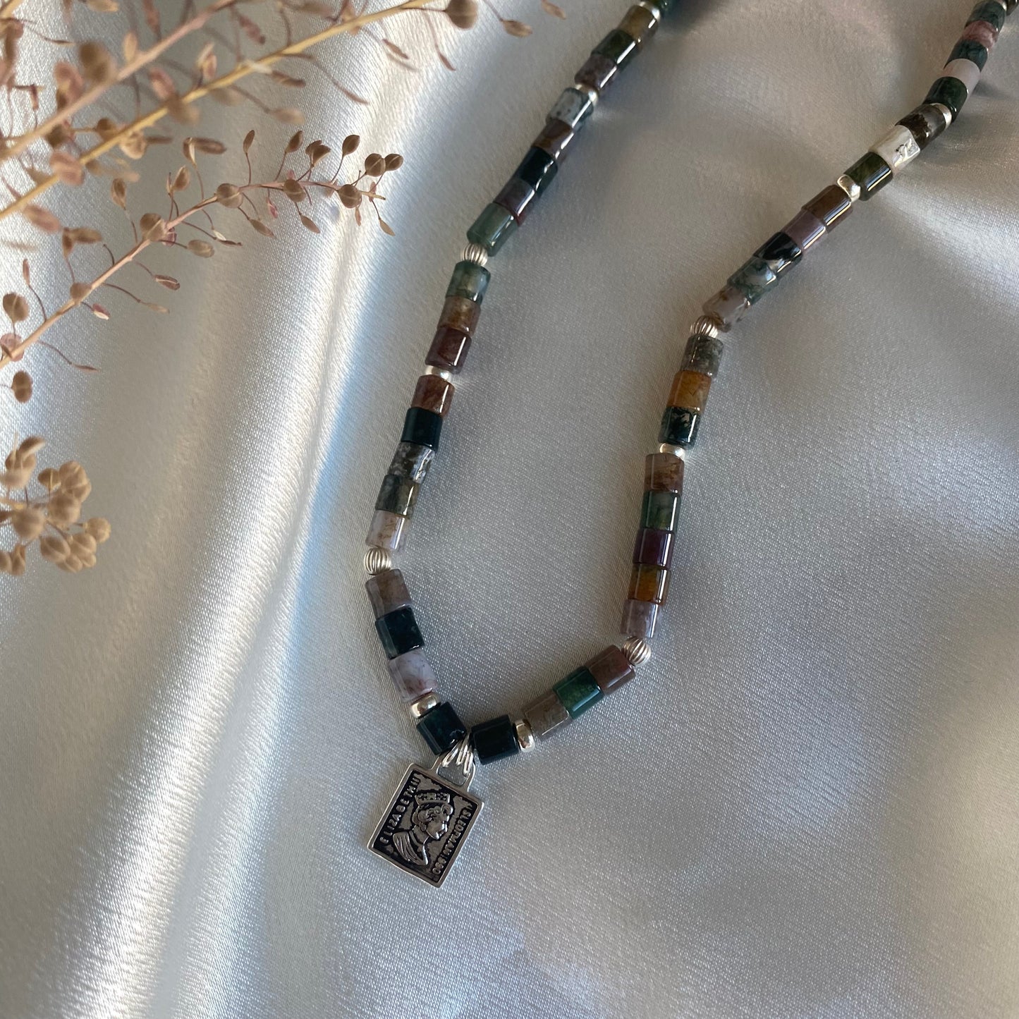 Jasper Pendant Necklace
