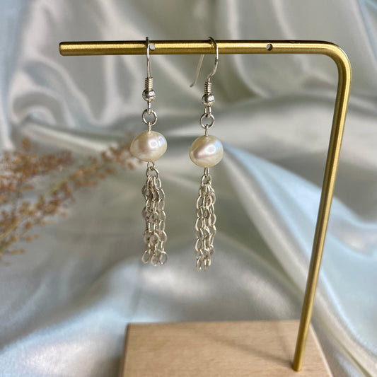 Silver Cascade Earrings