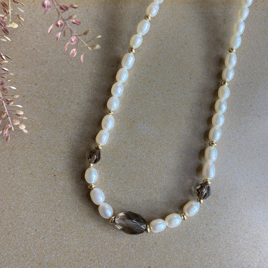 Pearl & Smoky Necklace