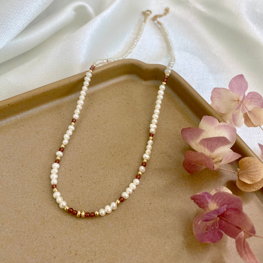 Pearl Ember Necklace - Gold