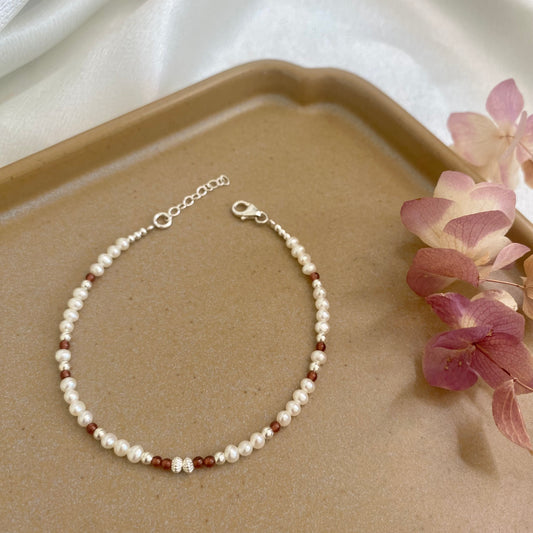 Pearl Ember Bracelet - Silver